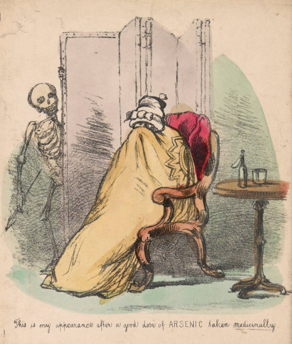 Illustration av kvinna som får besök av döden