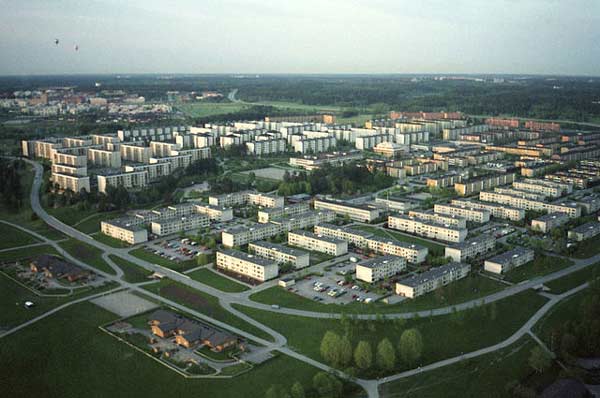 Fotografi föreställande bostadshus i Rinkeby